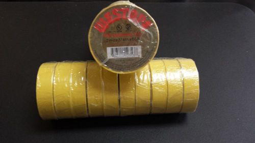 Westape pvc insulating tape 10 pack yellow for sale