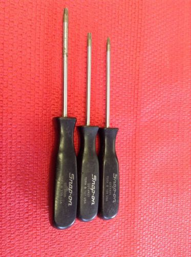 Snap On Lot T25 T27 &amp; T30 Torx Star Head Screwdriver Hard Handle Made in USA T4