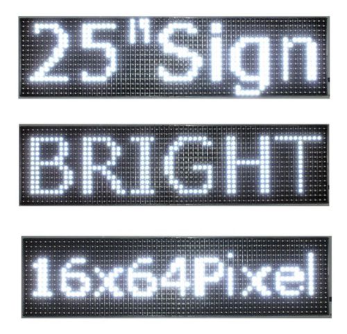 5Pcs 25&#034;x 6.5&#034; LED Sign Programmable Scrolling Window Message Display White P10
