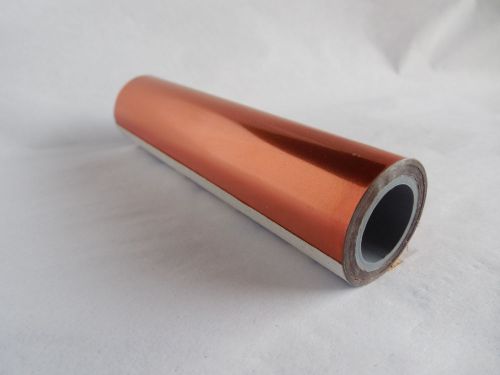 Hot Foil Stamping 4&#034; x 100&#039; Roll on 5/8&#034; Core - Kingsley Shiny Copper Orange