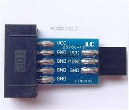 standard 10pin to 6pin adapter board for atmel avrisp usbasp stk500 #7097025