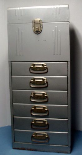 Acorn Metal Co. Mid Century Industrial Metal File Cabinet Vtg Steampunk Chic Key