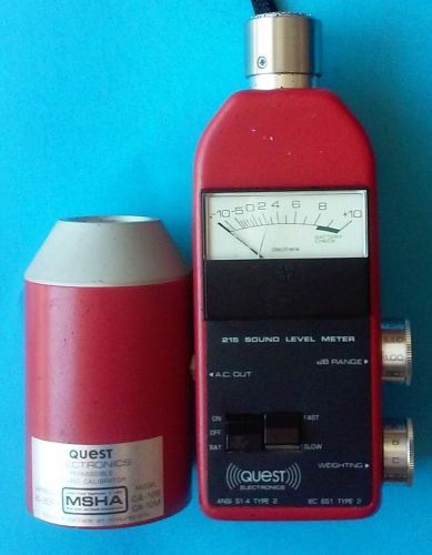 Quest Mod. 215 &amp; CA-12B Sound Level Meter &amp; Calibrator in Original Box(AS-IS)