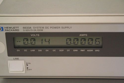 HP HEWLETT PACKARD 6633A System DC Power Supply 0-50V 0-2A 100W 50/60Hz