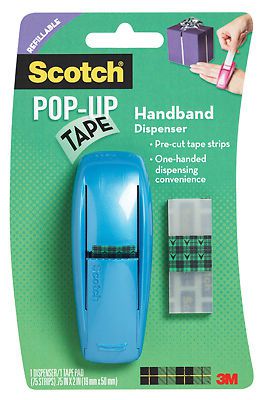3M COMPANY - Pop-Up Tape Handband Dispenser + 75 Tape Strips