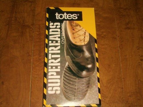 TOTES SUPERTREADS RUBBER OVERBOOTS - SIZE LARGE - NEW - ORIGINAL BOX