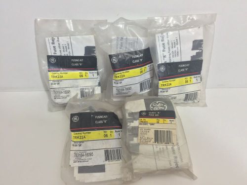 (5) NEW! GE / GENERAL ELECTRIC CLASS R FUSING KITS TRK22A