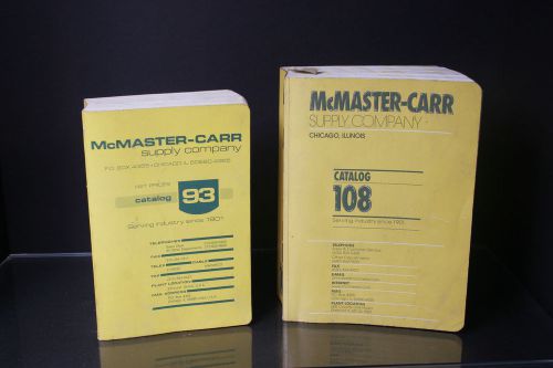 1987 McMASTER-CARR SUPPLY Co CATALOG #93~~ASBESTOS LITIGATION and #108