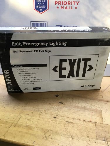 Cooper Lighting All-Pro AP70R LED Exit Sign 120/277volt NiCAD battery