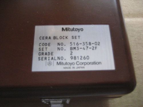 MITUTOYO 516-358-02 CERA BLOCK SET (D390-1)