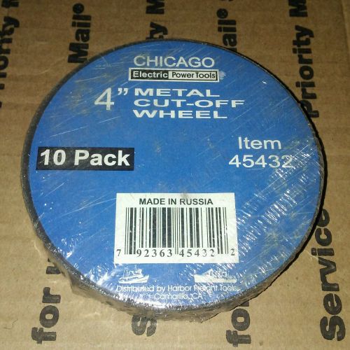 CHICAGO ELECTRIC POWER TOOLS 4&#034; METAL CUT-OFF WHEELS ~ 10 PACK