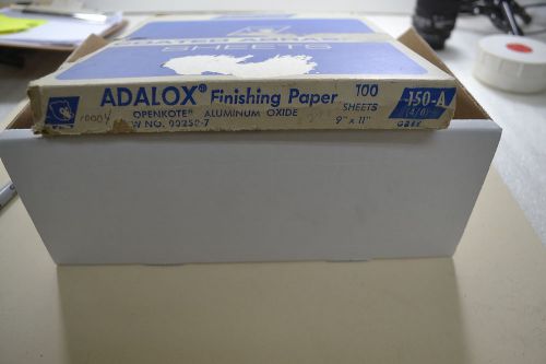 NEW Box 100 Norton Adalox Sandpaper  9&#034;x11&#034; 150 grit   Sheets (WR.14a.H.1)