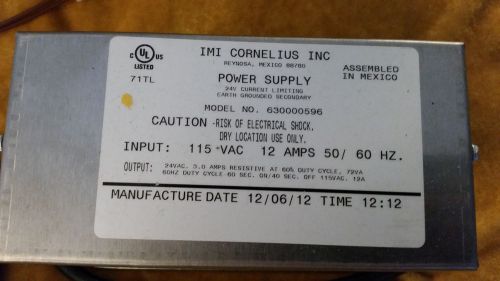 IMI Cornelius Inc Power Supply 24V Model No. 630000596