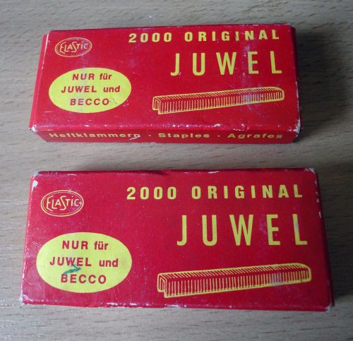 Elastic juwel 2000 and becco  original staples  nickel plated, 2 boxes lot for sale