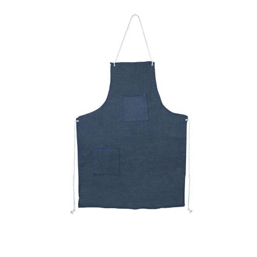 Economy denim shop bib apron w/ pockets metal machinist wood carpenter, qty 1 for sale