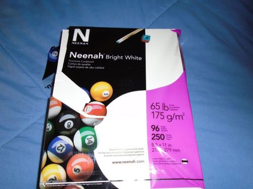 1 Pack of 250 Sheets of Neenah Bright White 8.5 x 11 Premium Cardstock Paper
