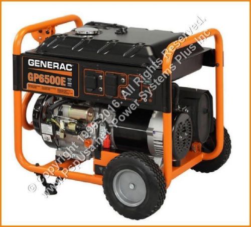 Generac gp series 6500e portable backup power generator gp6500e electric start for sale