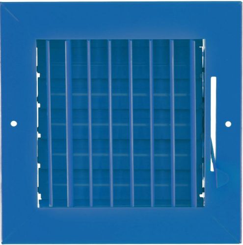 6w&#034; x 6h&#034; adjustable air supply diffuser - hvac vent duct cover grille [blue] for sale