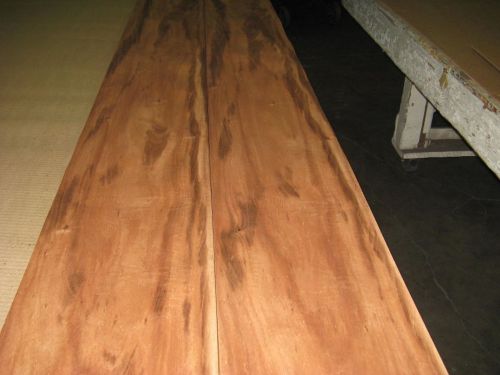 Wood veneer goncalo alves 14-16&#034;x 104-112&#034; raw veneer 48 leafs 1,452 sqr ft for sale