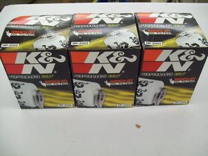 K&amp;N HP-2002 Performance Gold Wrench-Off Oil Filter 3-Pk