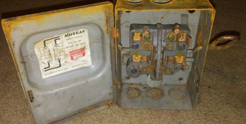 Vintage Murray Safety Switch Electric Fuse Box 847 30 amp 250 volts