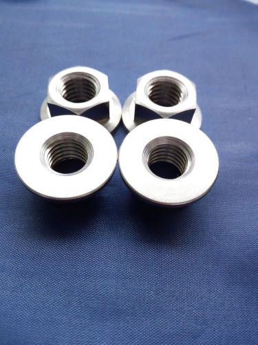 4pcs m10 flange lock titanium alloy nut ti nut 1.5mm 1.25mm pitch thread nuts for sale