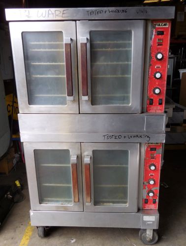 Commercial convection oven, vulcan sg44d, dbl stk, standard oven, nat gas for sale