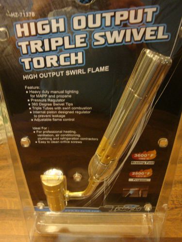 Triple barrel turbo torch -- brazing  swirl high output flame  mapp / lp gas for sale