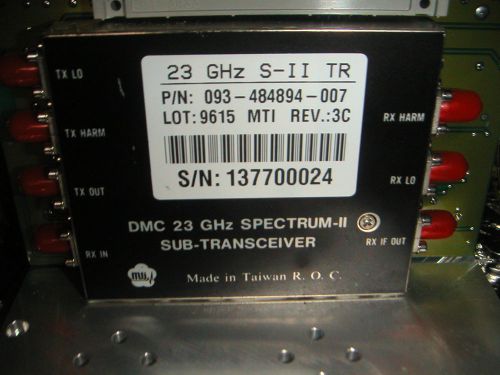 DMC 23 GHz Spectrum-II Sub-Transceiver Microwave SMA 093-484894-007 NOS