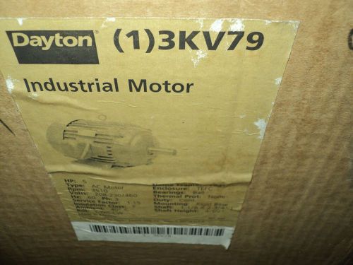 DAYTON 3KV79  MOTOR INDUSTRIAL , 5 HP , 3510 RPM , 208-230/460 V , 3 PH , TEFC