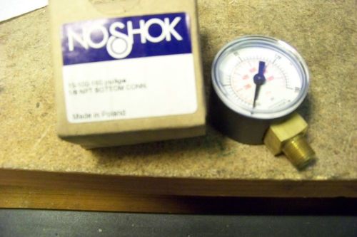 New noshok 15-100-160-psi/bar standard dial indicating pressure gauge for sale