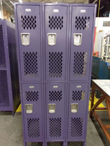 Penco 2 tier 3 wide/column ventilated gym locker (mis2990) for sale