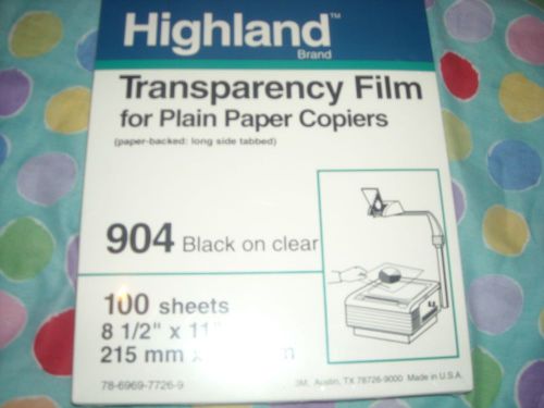 Highland brand Transparency Film for Plain Paper Copiers