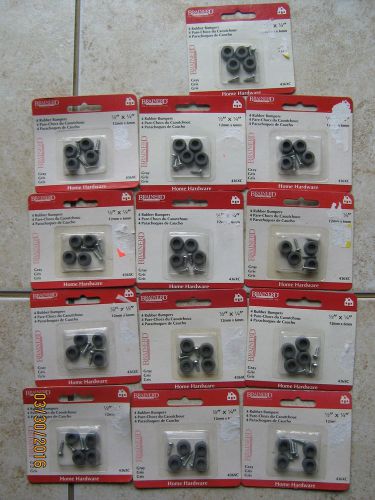 Huge Lot of 13 Packages Brainerd 1/2&#034; x 1/4&#034; Rubber Bumpers Grey FREE SHIPPING