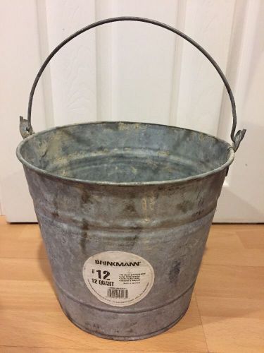 Brinkmann #12 12 Quart Bucket, Galvanized Steel