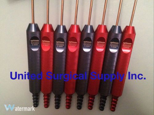 Optimum-Liposuction Cannulas Set Of 8 (3.5mm) Plastic Surgery Stainless Germany