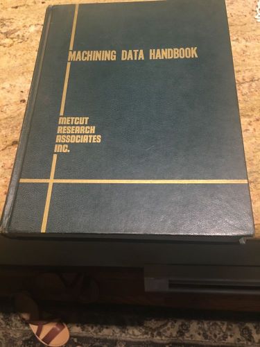 Machining Data Handbook 1966