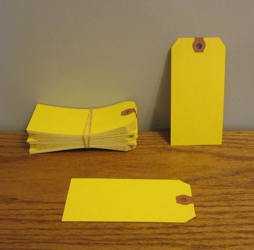 125 AVERY DENNISON YELLOW COLORED SHIPPING TAGS INVENTORY CONTROL SCRAPBOOK  TAG