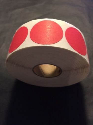 1&#034; round red circle labels 1000 per roll great stickers for sale