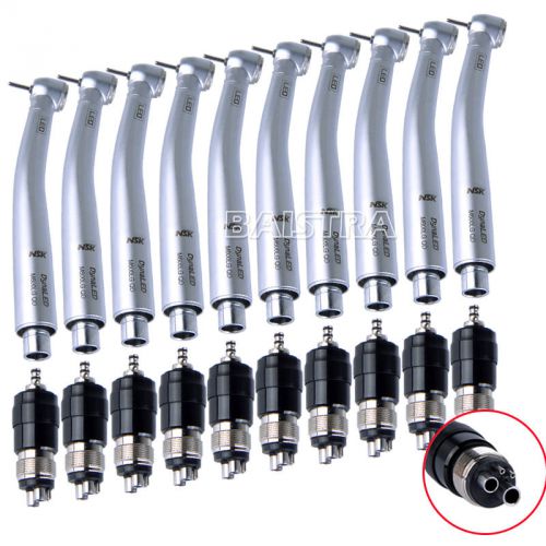 10pcs NSK Style 4 Hole Quick Coulpling LED Light Dental Handpiece Clean Head