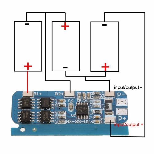 10A Charger Protection Board Module For 3 18650 Li-ion lithium Battery Cell Pack