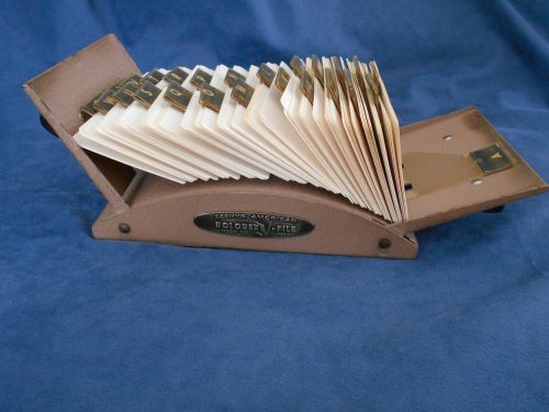 Vintage Heavy Metal Rolodex Zephyr American Model V524 with Dividers and Cards