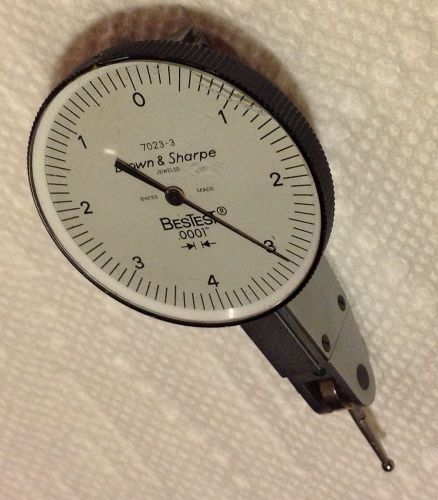 Brown &amp; sharpe dial test indicator .0001&#034; bestest 7023-3 calibrated 9/2016 for sale