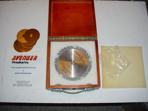 Avenger products carbide tip dado blade circular saw blade set w/ wood box for sale