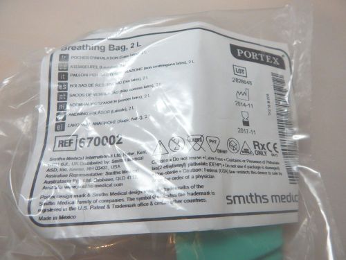 Smiths Medical Anesthesia Breathing Bags -2L Liter~Lot of 25~Exp 11/2017 NEW