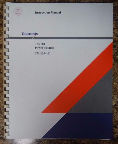 Tektronix tm 501 instruction manual for sale