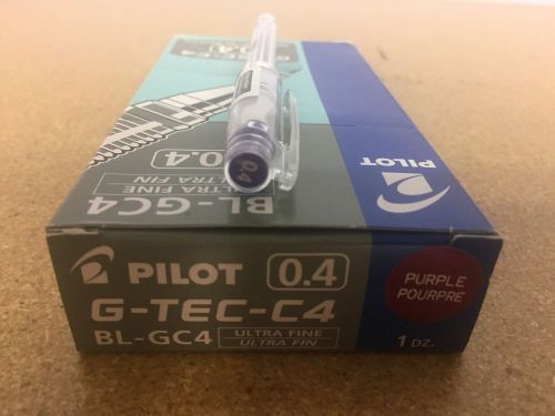 Pilot Purple G-Tec-C4 Pens 0.4MM - Ultra Fine, Qty 12