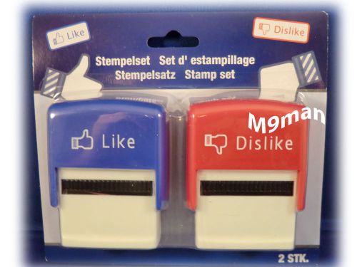 Set of LIKE &amp; DISLIKE - Self inking fun stamps. Social network - New