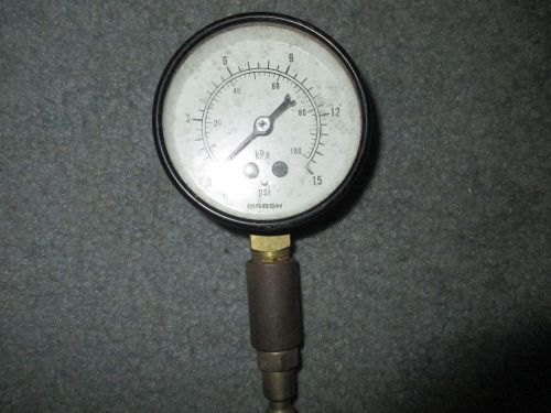 *vintage marsh pressure gauge - b9 - 0-15 psi for sale