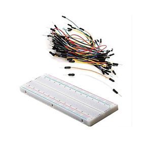 NEW 830 Tie Points Solderless Breadboard MB102+65Pcs Jumper cable wires Arduino